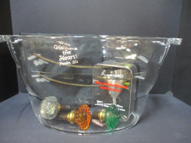 3 Vintage Bottle Stoppers, Rabbit Wine Shower-Funnel, Wine Bag, and (1 of 5)