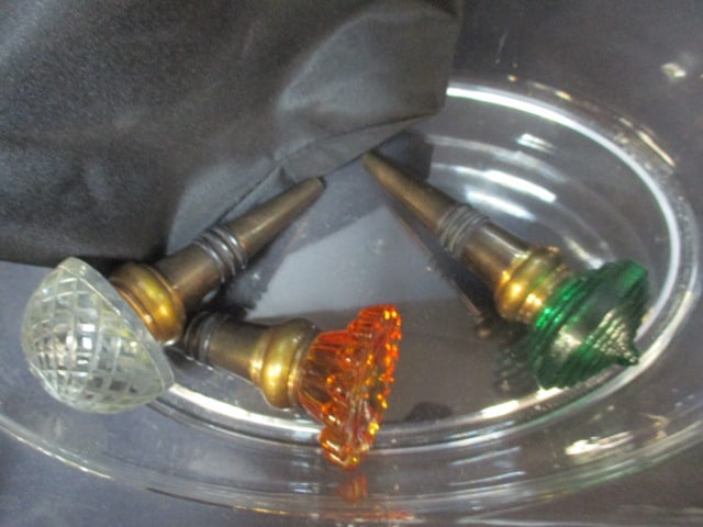 3 Vintage Bottle Stoppers, Rabbit Wine Shower-Funnel, Wine Bag, and - 4