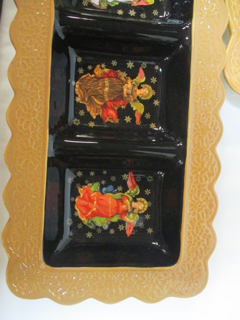 3 Raymond Waites "Festive Angels" Serving Dishes - 2