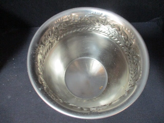 3 India Artisan Silverplated Canisters - 3