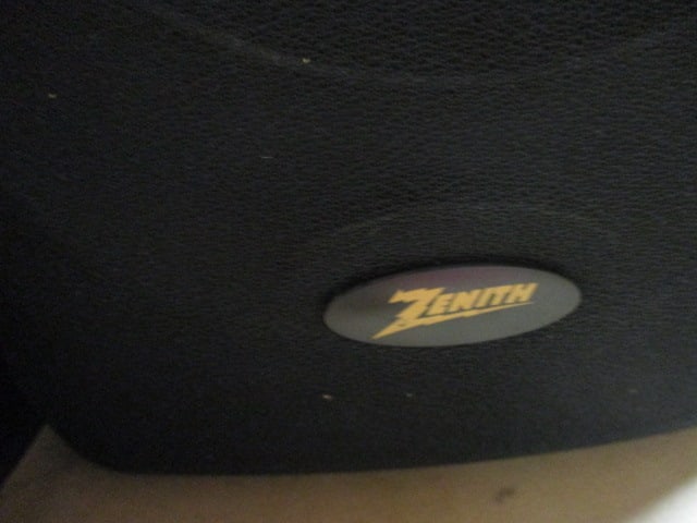 Zenith AM/FM Radio, Dual Cassette Deck, and 21 CD Changer/Player Stereo Tower - 9