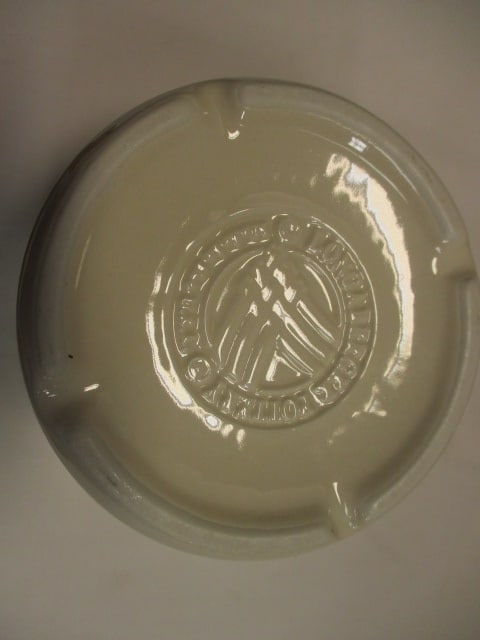 4 Longaberger Pottery "Woven Traditions" Mugs and 1 Sugar Canister - 6