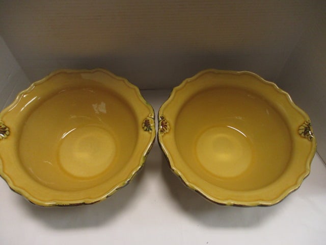 2 Casa Del Sol (Portugal) Stoneware Pottery Serving Bowls - 2
