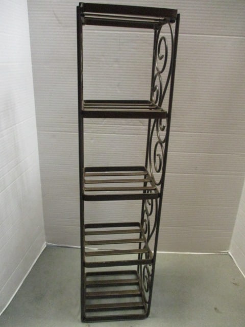 Bronzed Metal 4-Tier CD Rack - Made in Mexico: 26 1/2"