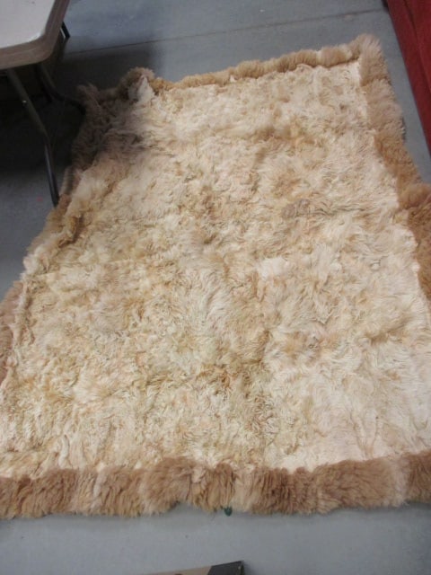 Vintage Long-Haired Animal Hide Rug (1 of 3)
