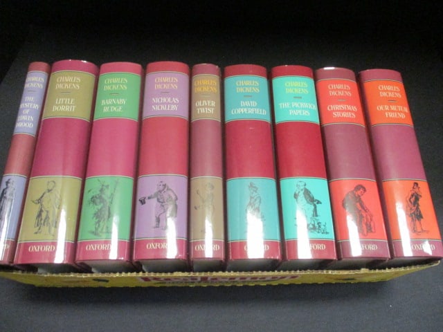 Set of 9 of "The Oxford Illustrated Dickens" Hardback Books: see pictures and preview for selection and condition