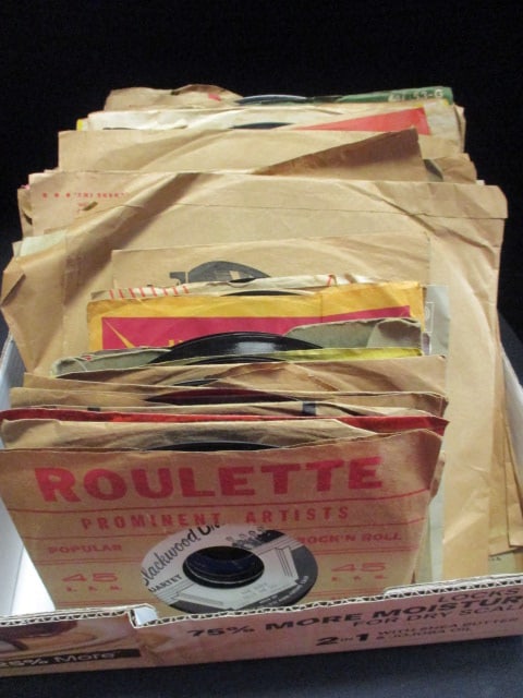 Collection of Vintage 78 RPM and 45 RPM Vinyl Records (1 of 12)