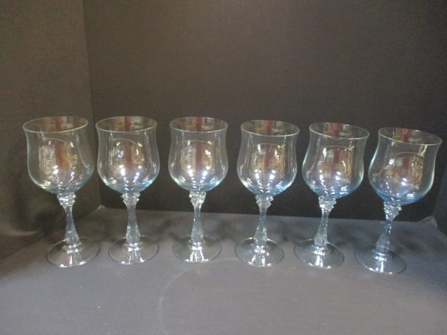 Set of 6 American Stemware "Princeton Blue" Stem Glasses (1 of 5)