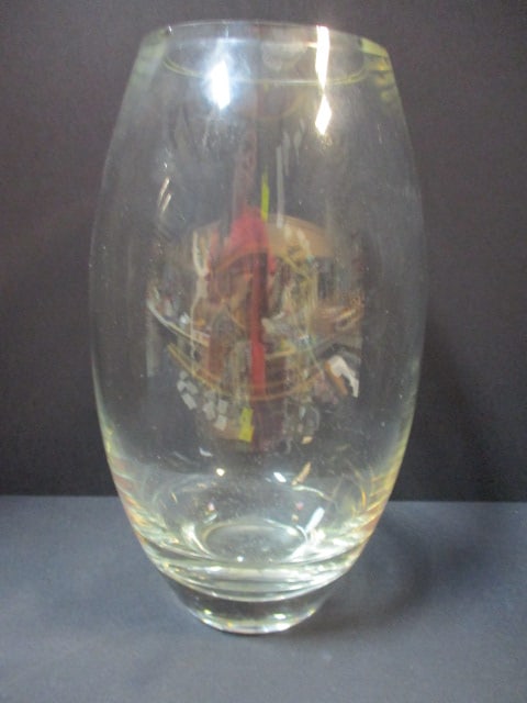 Large Clear Glass Tapered Vase (1 of 5)