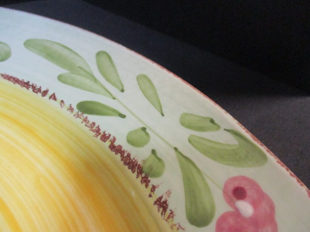 2 Home by Bizzarri (Italy) Handpainted Stoneware Pottery Serving Platters - 6