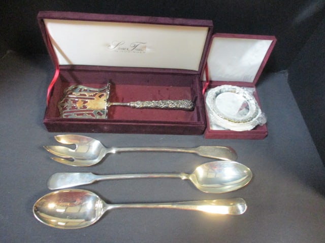 Vintage Godinger Silverplated Server in Case, CREA Milano Silverplated Coasters (1 of 16)