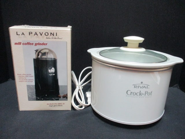 Rival Crock Pot Small Slow Cooker (Model 3215) and La Pavoni Mill Coffee Grinder (1 of 9)
