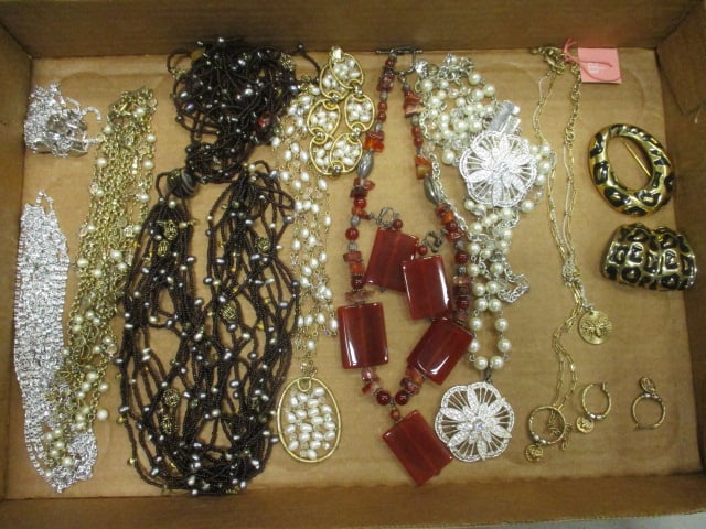 Collection of Estate Fashion Matched Jewelry Sets - Necklaces, Earrings, Bracelets: see pictures and preview for selection and condition