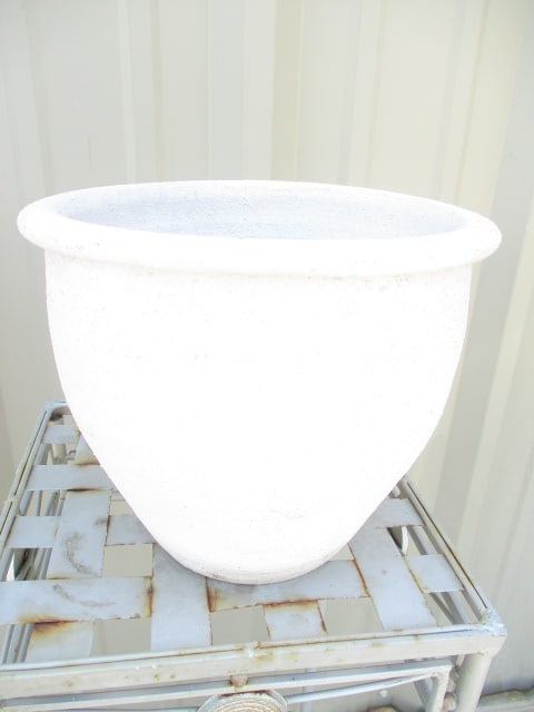 Garden Lot - Stoneware Pottery Pot, Metal Plant Stand, and 2 Metal Garden Obelisks - 4