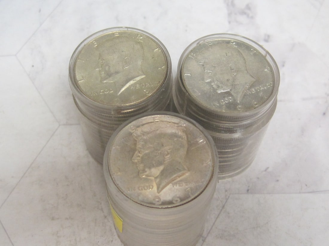 Lot of 60 Silver Clad Kennedy Half Dollars (1 of 2)