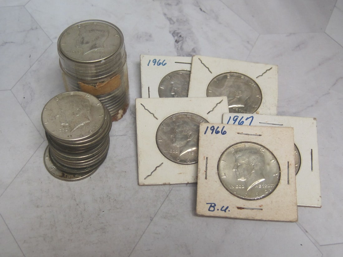 Lot of 39 Silver Clad Kennedy Half Dollars (1 of 3)
