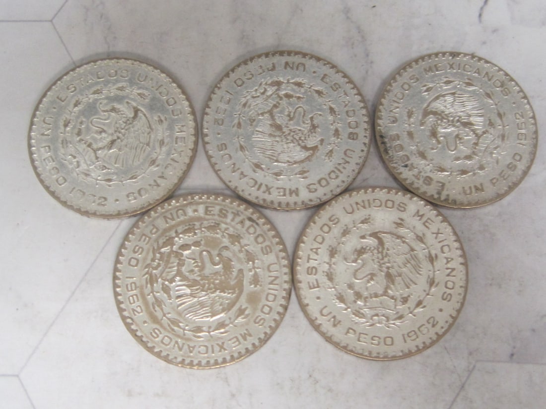 Lot of 5 1962 Pesos (1 of 3)