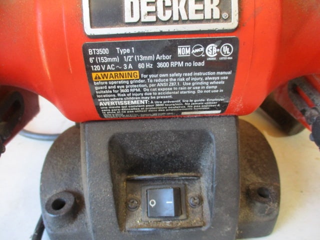 Black & Decker 6" Bench Grinder, Craftsman 3/8" Drill, 3/8" Drill and Hammer Drill - 3