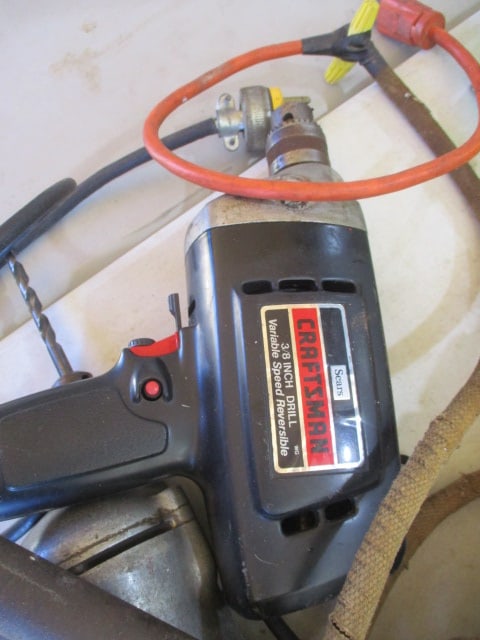 Black & Decker 6" Bench Grinder, Craftsman 3/8" Drill, 3/8" Drill and Hammer Drill - 4