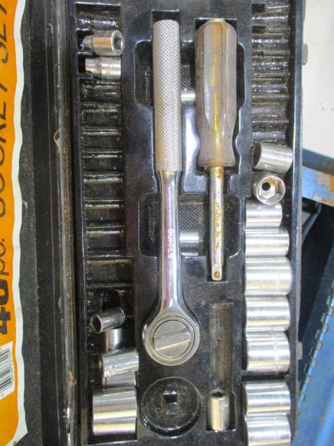 Tool Box with Sockets, Screwdrivers, Planer, etc. - 2