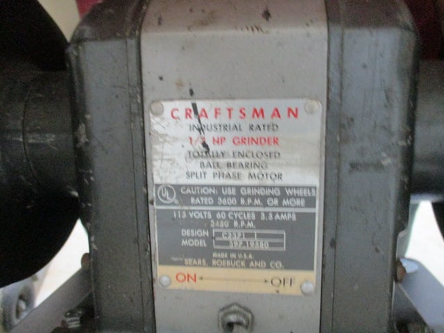 Craftsman 1/2 HP Grinder on Stand - 3