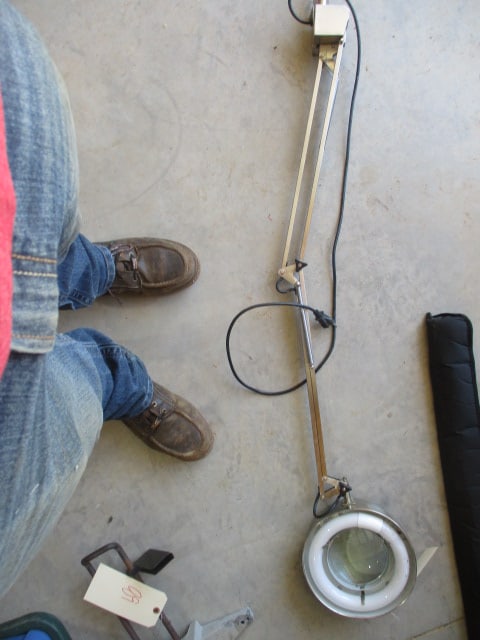 Swing Arm Task Light with Magnifier: Local Pickup Only
