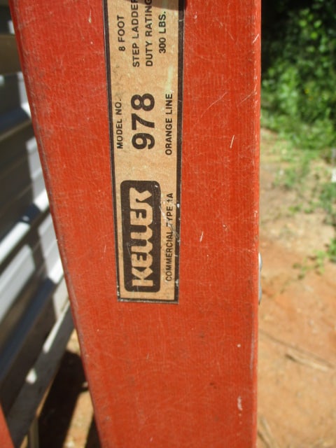 Keller Step Ladder and 8' Fiberglass Ladder - 2