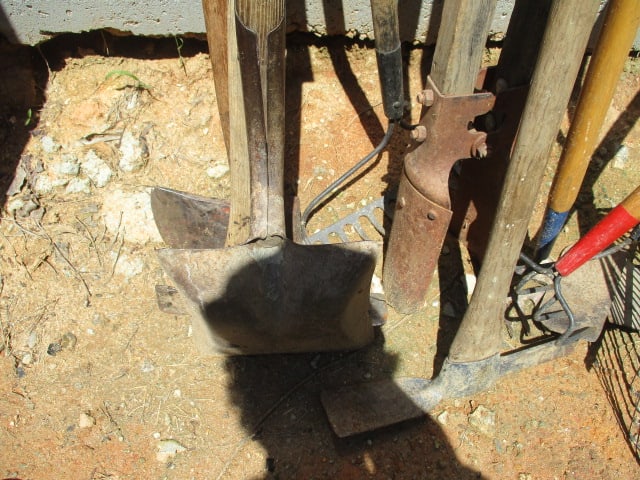 Grouping of Yard Tools-Shovels, Axes, Hammers, Post Hole Diggers, etc. - 2