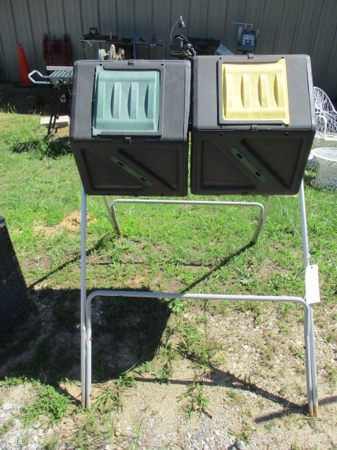 Rotating 2 Bin Composter on Stand: Local Pickup Only