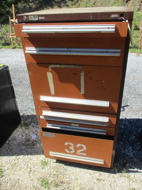 Metal Heavy Duty 7 Drawer Storage Cabinet: 30" x 28" x 60", Local Pickup Only