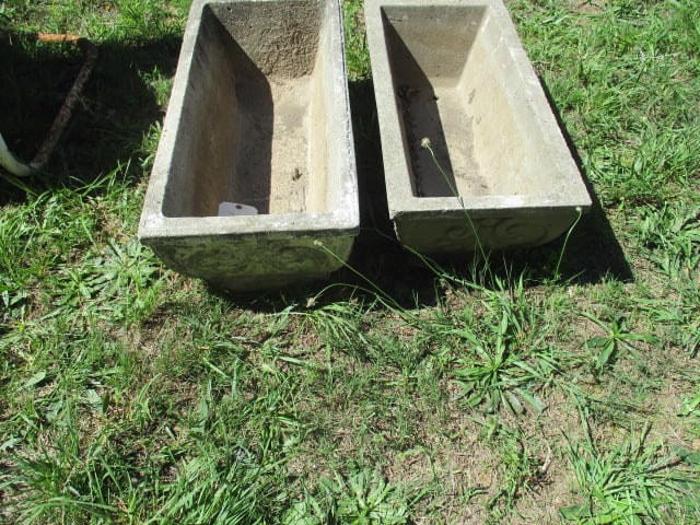 Pair of Concrete Planters: Local Pickup Only