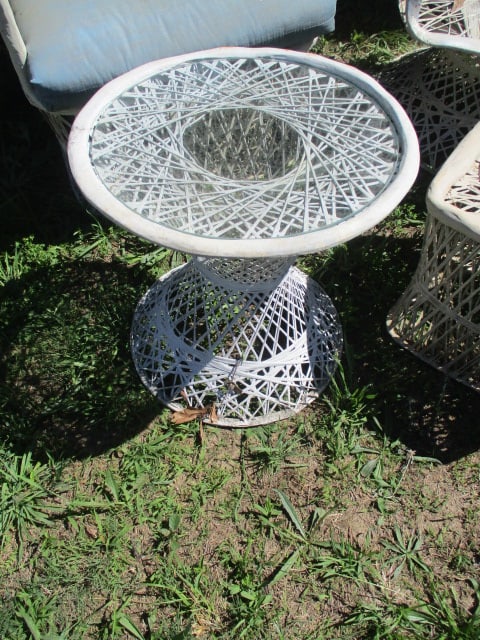 Metal Woven 4 Piece Patio Furniture - 2