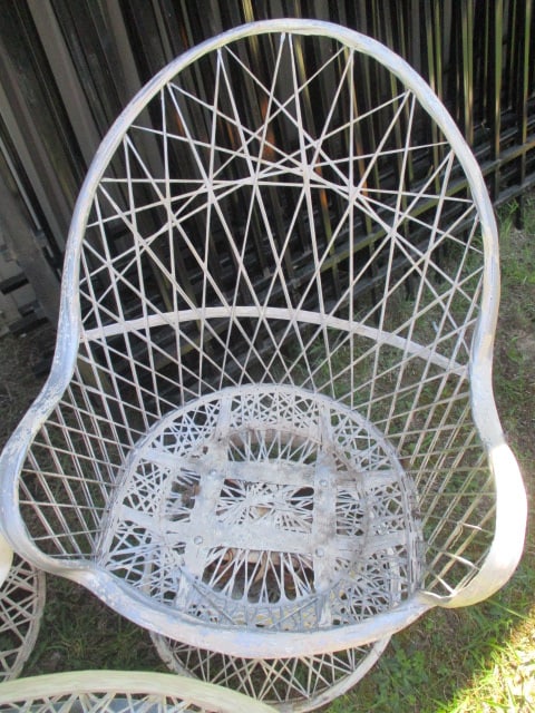 5 Piece Metal Patio Table and Chair Set - 4