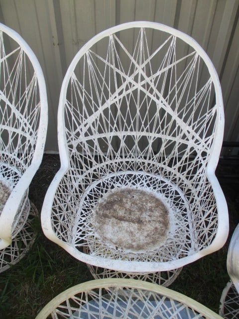 5 Piece Metal Patio Table and Chair Set - 5
