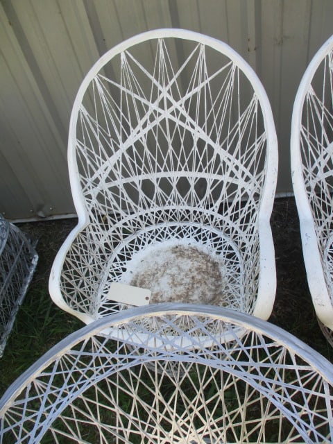 5 Piece Metal Patio Table and Chair Set - 6