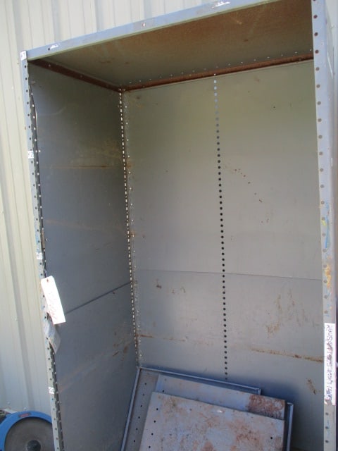 Metal Shelf Unit: 36" x 24" x 84", missing some shelf clips, Local Pickup Only