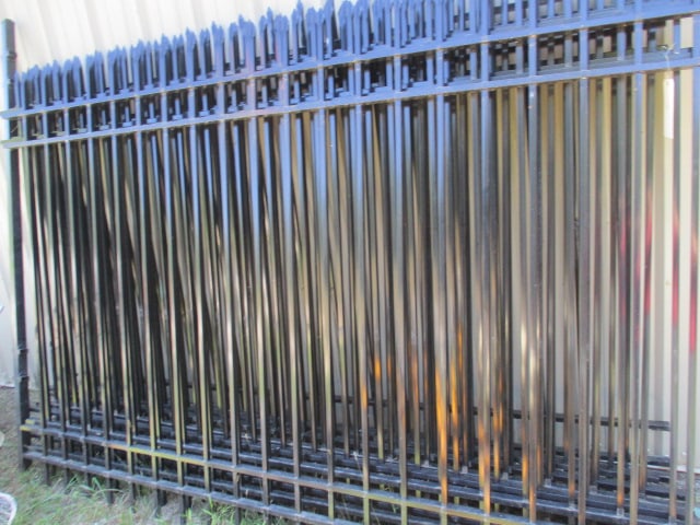 Eight Pieces of 8' x 6' Aluminum Fence: Local Pickup Only