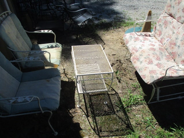 4 Piece Wrought Iron Patio Set: Local Pickup Only