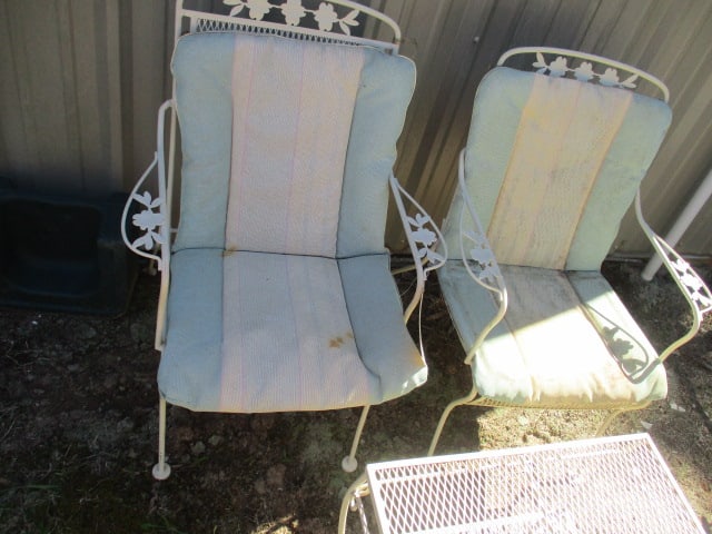 4 Piece Wrought Iron Patio Set - 2