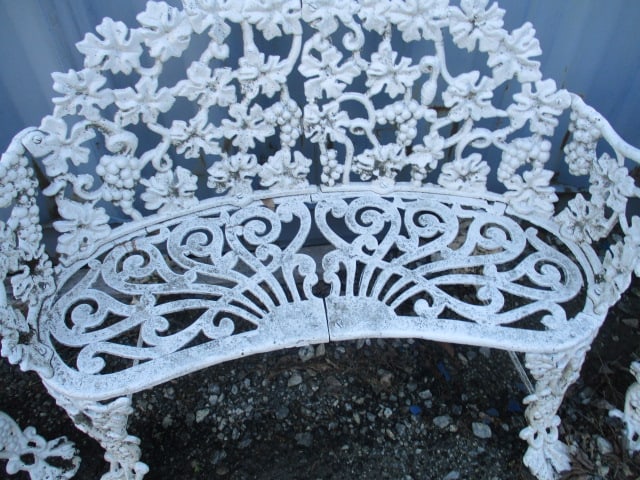 3 Piece Cast Iron Settee Set - 3