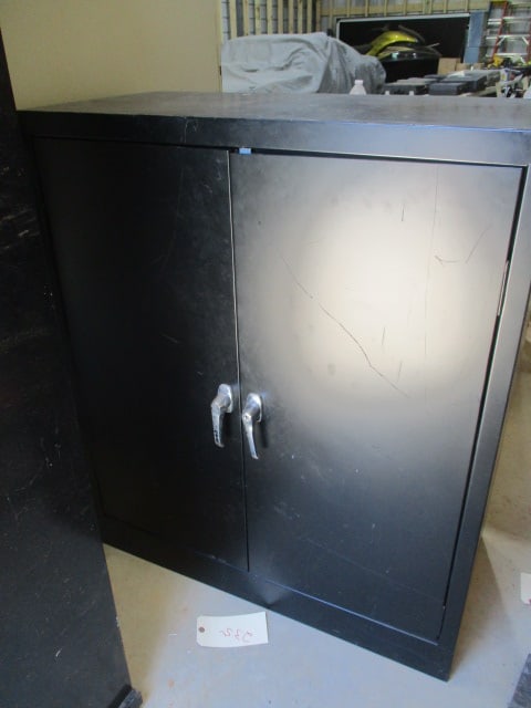 Black Metal Storage Cabinet (No key) (1 of 2)