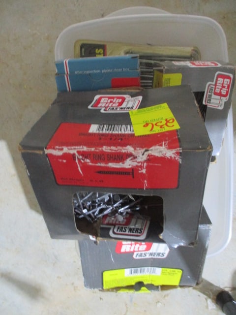 Assortment of Various Size Nails Grouping: .