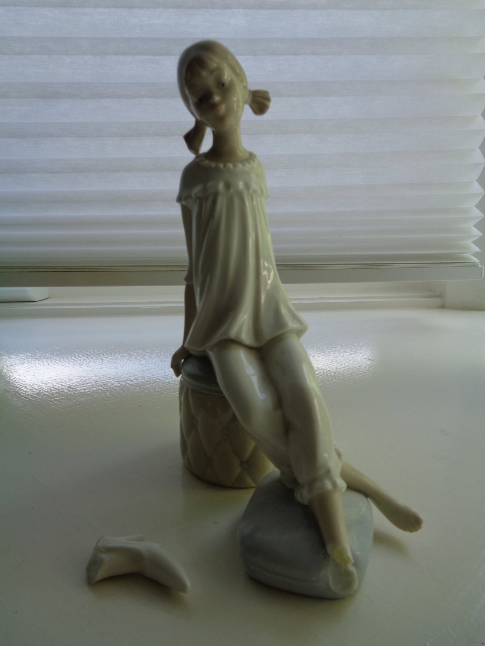Lladro " Girl with Mothers shoe": Broken Foot