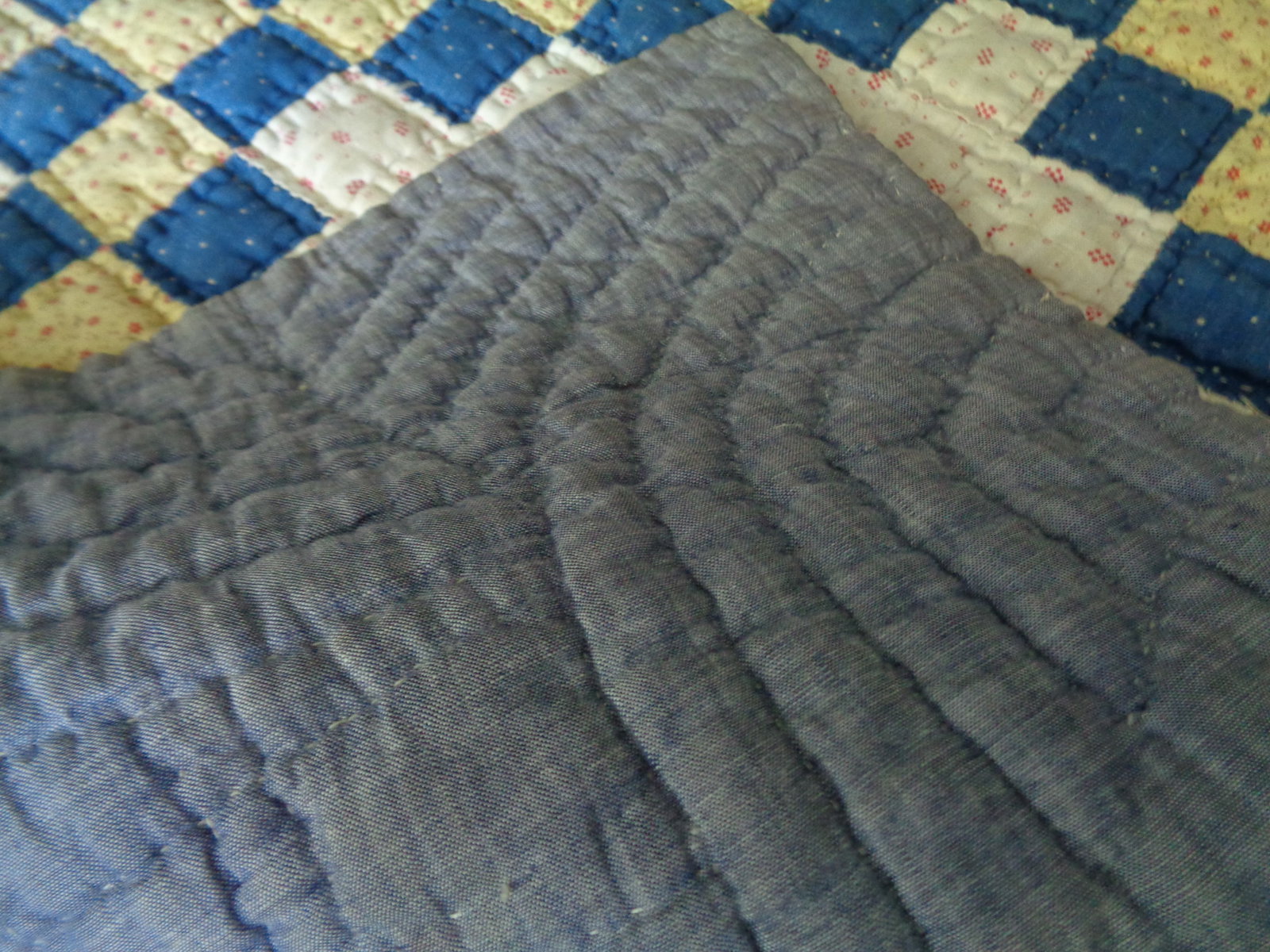 Vintage Patchwork Quilt Handmade "Irish Chain Pattern" - 5