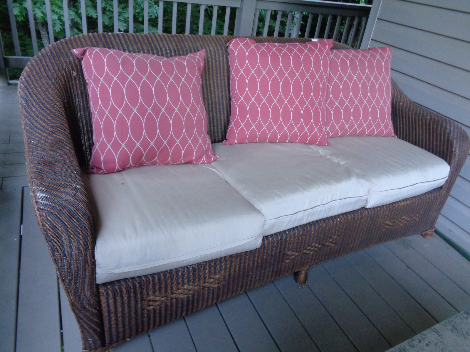 Plastic Wicker Weave Sofa - 2