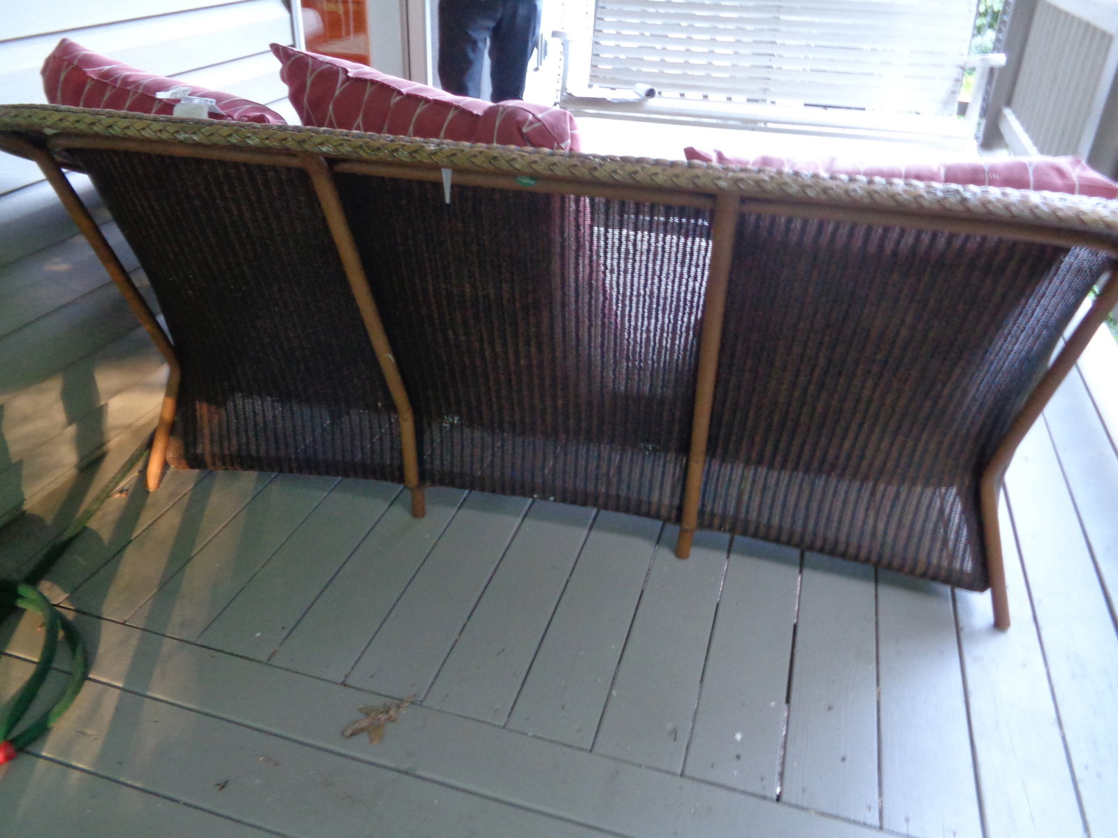 Plastic Wicker Weave Sofa - 6