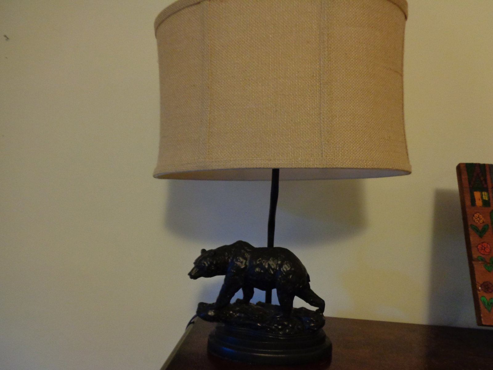 Bear Lamp & Shade: 21 1/2 inches
