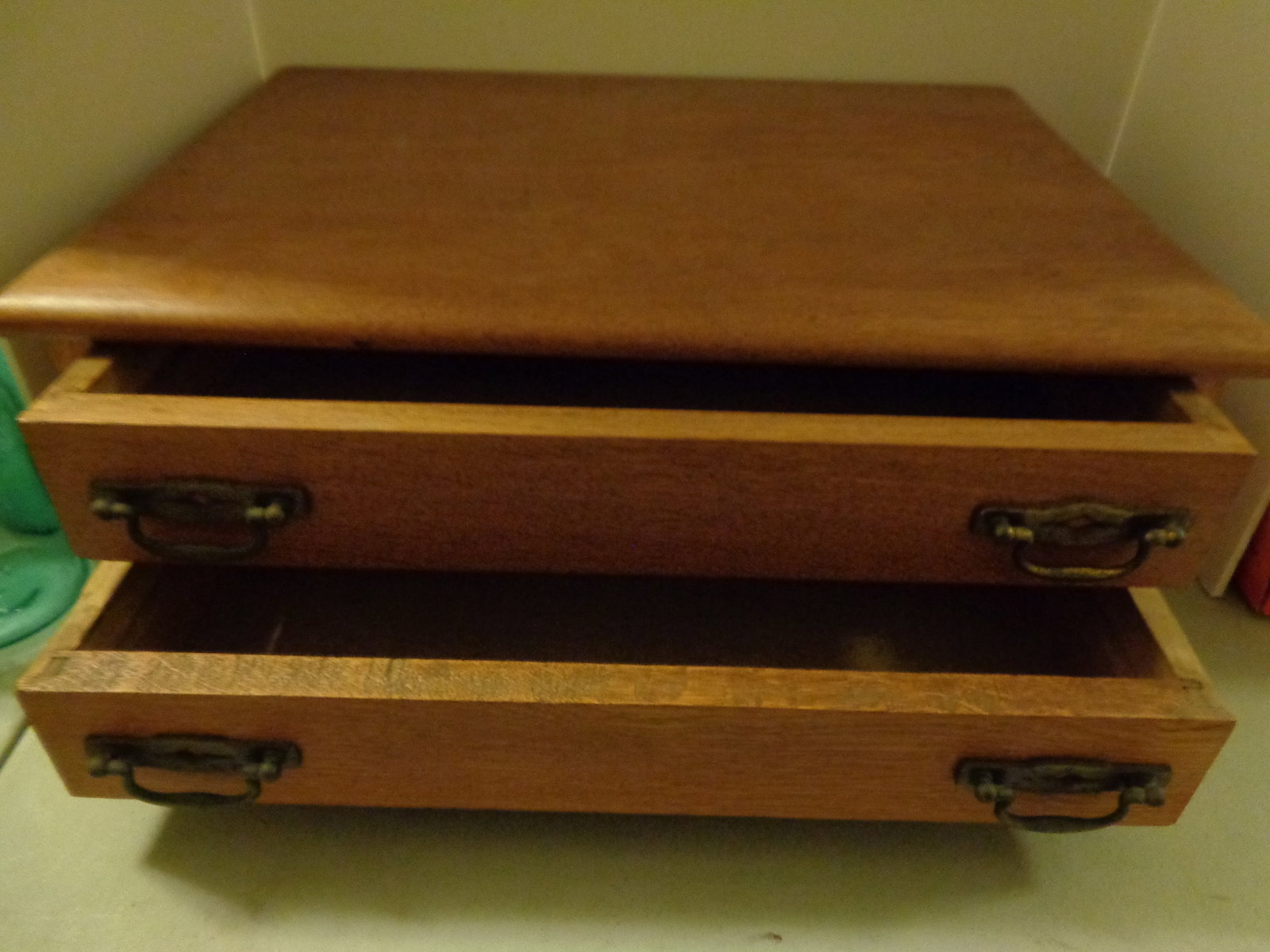Vintage wooden Flatware chest Storage Box - 2
