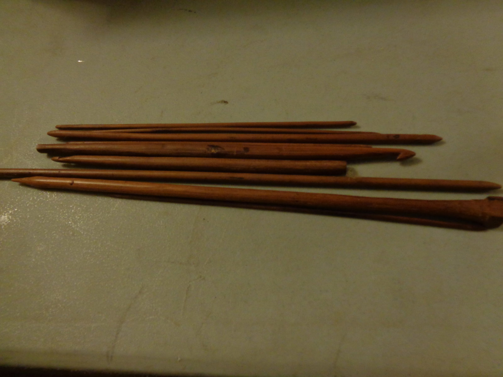 Vintage wooden Knitting /Crochet needles: .