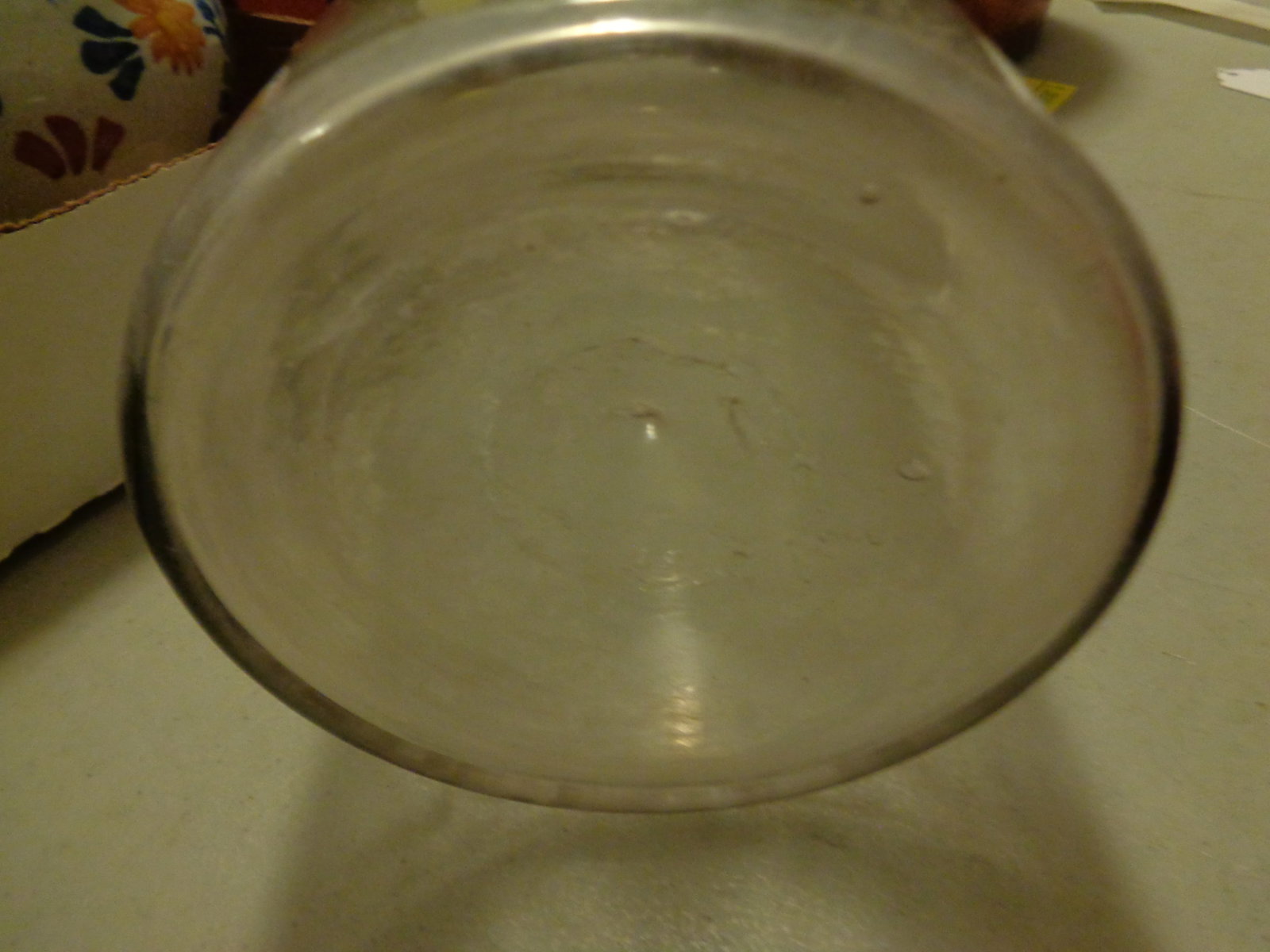 Clear hand blown Bottle - 2